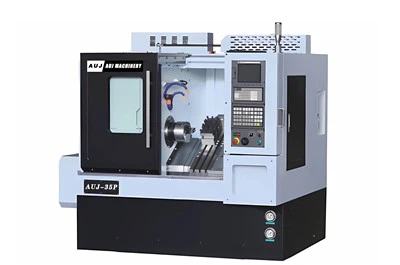 Torno CNC de cama inclinada de metal pequeno